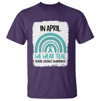 Sexual Assault Awareness T Shirt In April We Wear Teal Ribbon