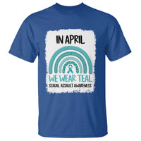Sexual Assault Awareness T Shirt In April We Wear Teal Ribbon