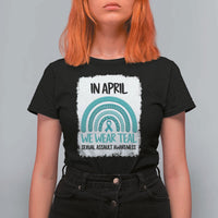 Sexual Assault Awareness T Shirt For Women In April We Wear Teal Ribbon