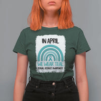 Sexual Assault Awareness T Shirt For Women In April We Wear Teal Ribbon