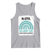 Sexual Assault Awareness Tank Top In April We Wear Teal Ribbon
