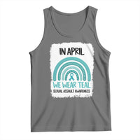Sexual Assault Awareness Tank Top In April We Wear Teal Ribbon