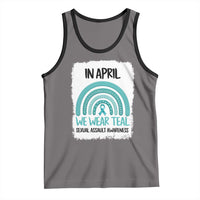 Sexual Assault Awareness Tank Top In April We Wear Teal Ribbon