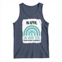 Sexual Assault Awareness Tank Top In April We Wear Teal Ribbon