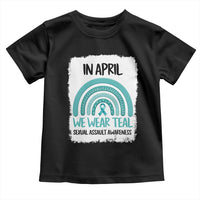 Sexual Assault Awareness Toddler T Shirt In April We Wear Teal Ribbon
