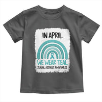 Sexual Assault Awareness Toddler T Shirt In April We Wear Teal Ribbon