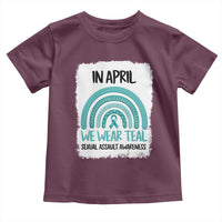 Sexual Assault Awareness Toddler T Shirt In April We Wear Teal Ribbon