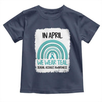 Sexual Assault Awareness Toddler T Shirt In April We Wear Teal Ribbon