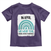 Sexual Assault Awareness Toddler T Shirt In April We Wear Teal Ribbon
