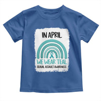 Sexual Assault Awareness Toddler T Shirt In April We Wear Teal Ribbon