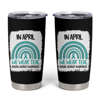 Sexual Assault Awareness Tumbler Cup In April We Wear Teal Ribbon