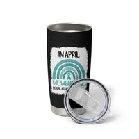 Sexual Assault Awareness Tumbler Cup In April We Wear Teal Ribbon