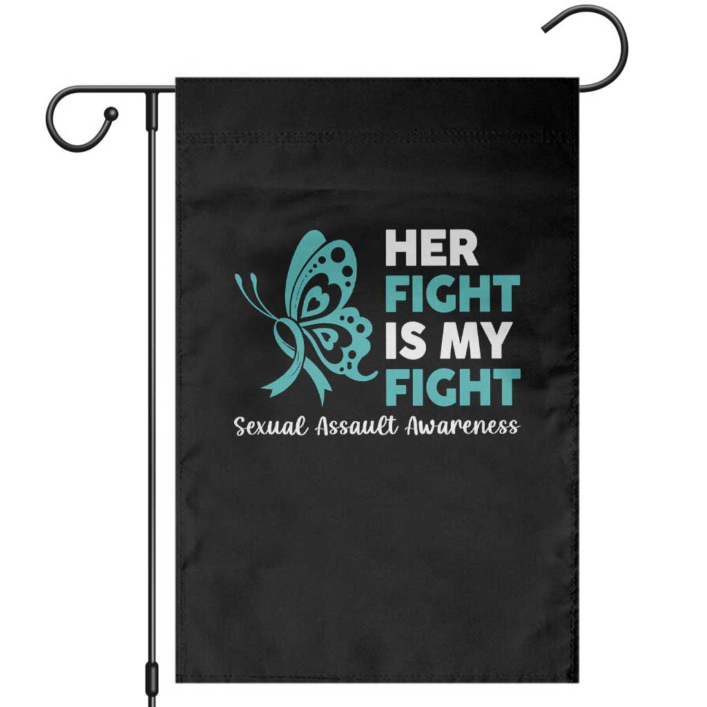 Sexual Assault Awareness Garden Flag Her Fight is My Fight
