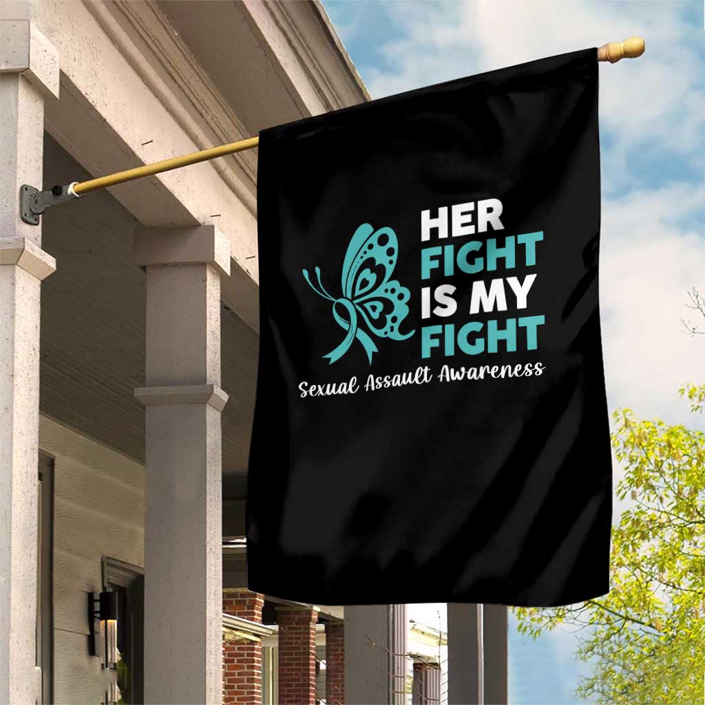 Sexual Assault Awareness Garden Flag Her Fight is My Fight