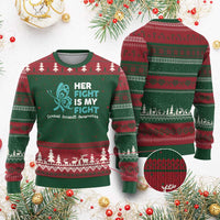Sexual Assault Awareness Ugly Christmas Sweater Her Fight is My Fight