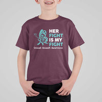Sexual Assault Awareness T Shirt For Kid Her Fight is My Fight