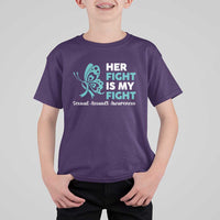 Sexual Assault Awareness T Shirt For Kid Her Fight is My Fight