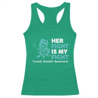 Sexual Assault Awareness Racerback Tank Top Her Fight is My Fight