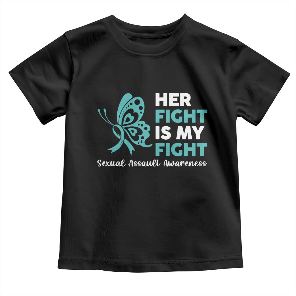 Sexual Assault Awareness Toddler T Shirt Her Fight is My Fight