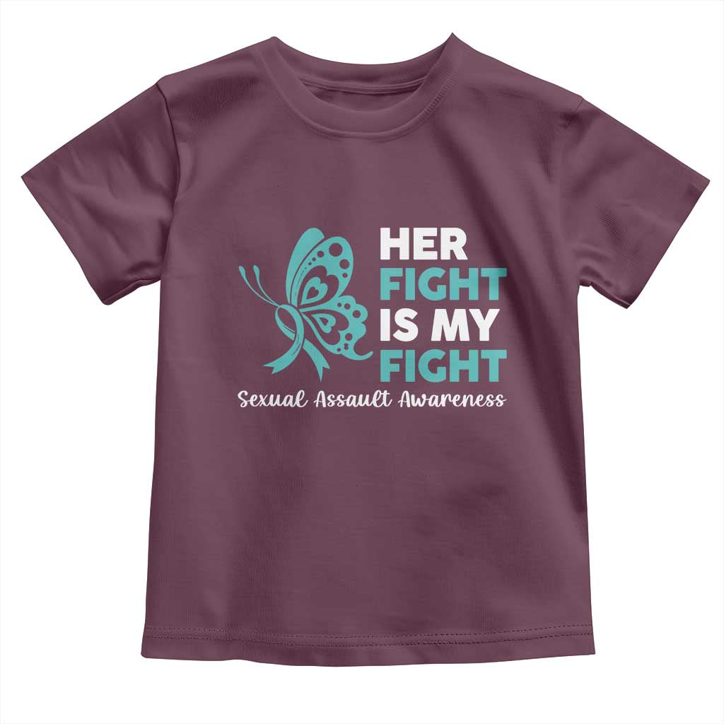 Sexual Assault Awareness Toddler T Shirt Her Fight is My Fight