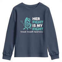 Sexual Assault Awareness Youth Sweatshirt Her Fight is My Fight