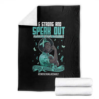 Sexual Assault Awareness Throw Blanket Support African Women Stop Sexual Abuse Awareness