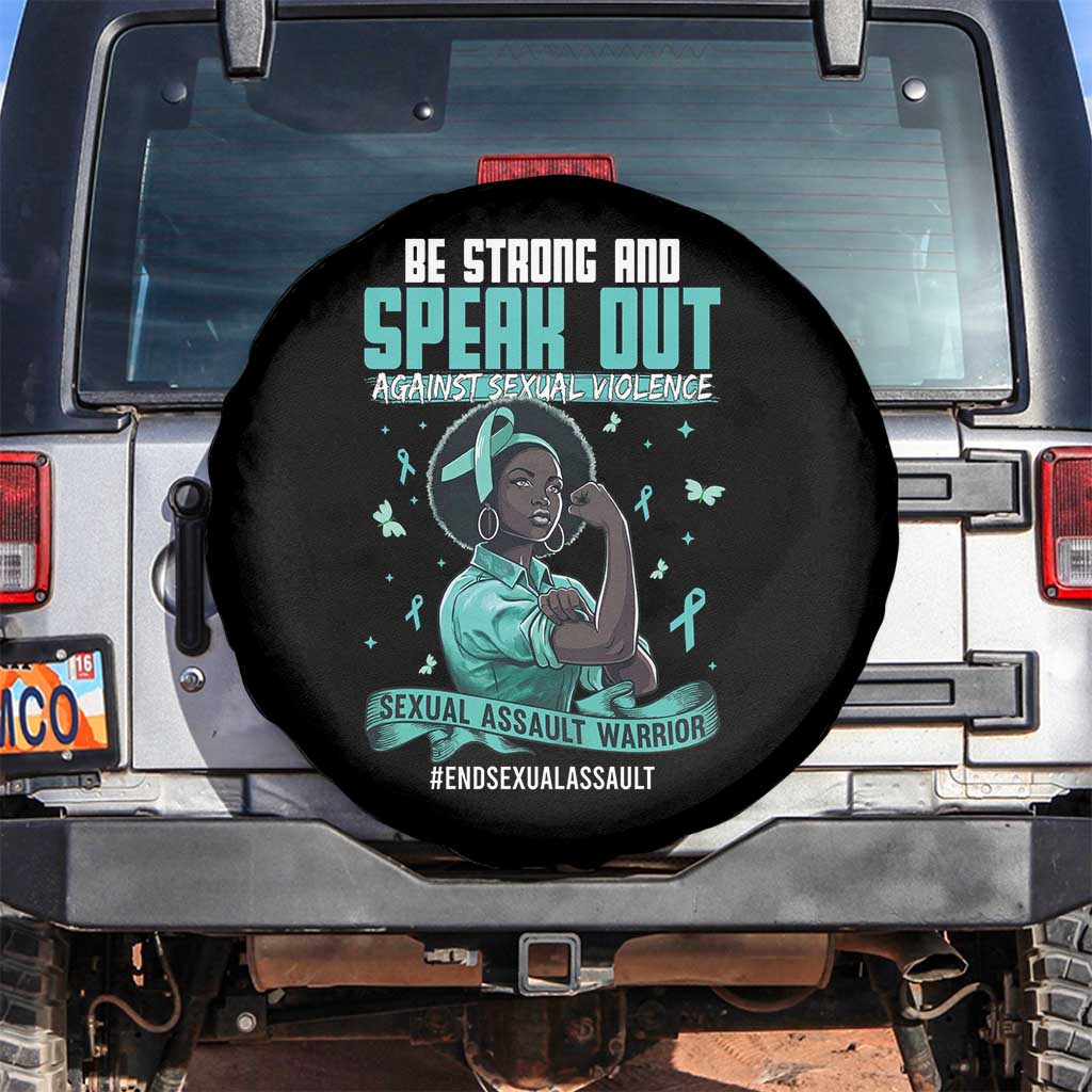 Sexual Assault Awareness Spare Tire Cover Support African Women Stop Sexual Abuse Awareness
