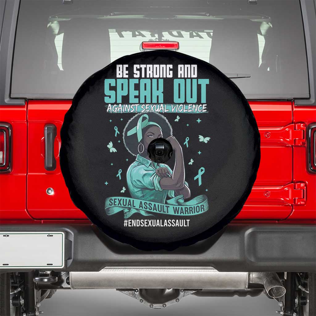Sexual Assault Awareness Spare Tire Cover Support African Women Stop Sexual Abuse Awareness