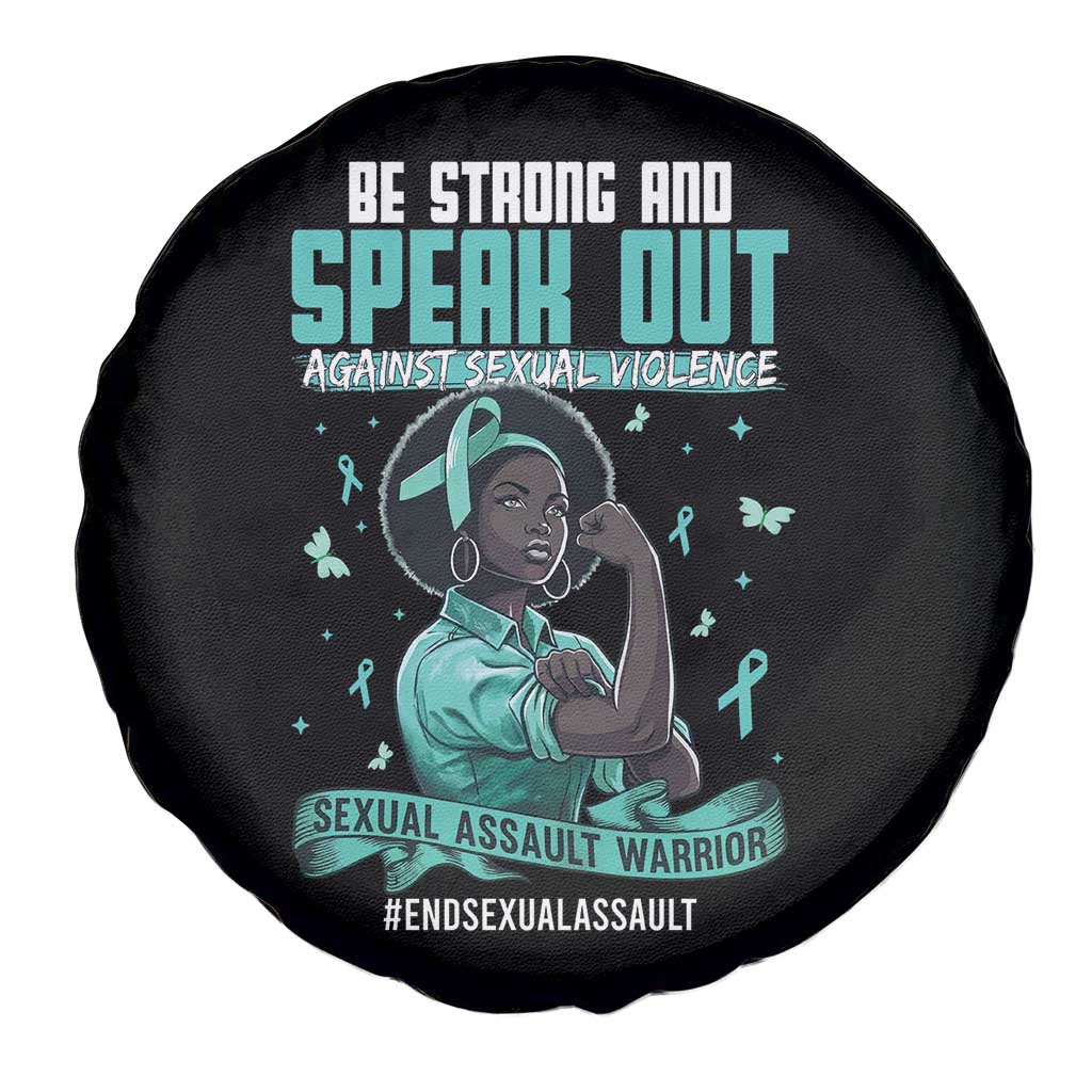 Sexual Assault Awareness Spare Tire Cover Support African Women Stop Sexual Abuse Awareness