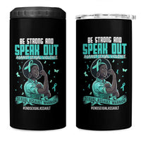 Sexual Assault Awareness 4 in 1 Can Cooler Tumbler Support African Women Stop Sexual Abuse Awareness
