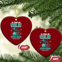 Sexual Assault Awareness Ceramic Ornament Support African Women Stop Sexual Abuse Awareness