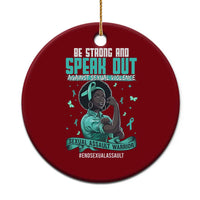Sexual Assault Awareness Ceramic Ornament Support African Women Stop Sexual Abuse Awareness