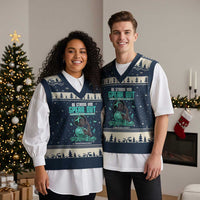 Sexual Assault Awareness V-Neck Knit Sweater Vest Support African Women Stop Sexual Abuse Awareness