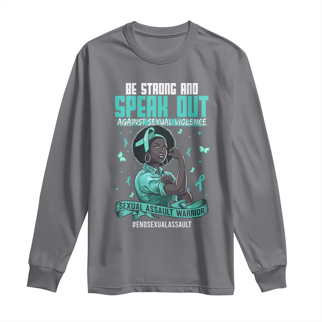 Sexual Assault Awareness Long Sleeve Shirt Support African Women Stop Sexual Abuse Awareness