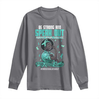 Sexual Assault Awareness Long Sleeve Shirt Support African Women Stop Sexual Abuse Awareness