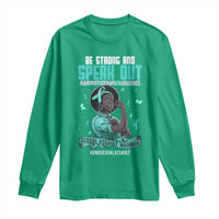 Sexual Assault Awareness Long Sleeve Shirt Support African Women Stop Sexual Abuse Awareness