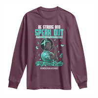 Sexual Assault Awareness Long Sleeve Shirt Support African Women Stop Sexual Abuse Awareness