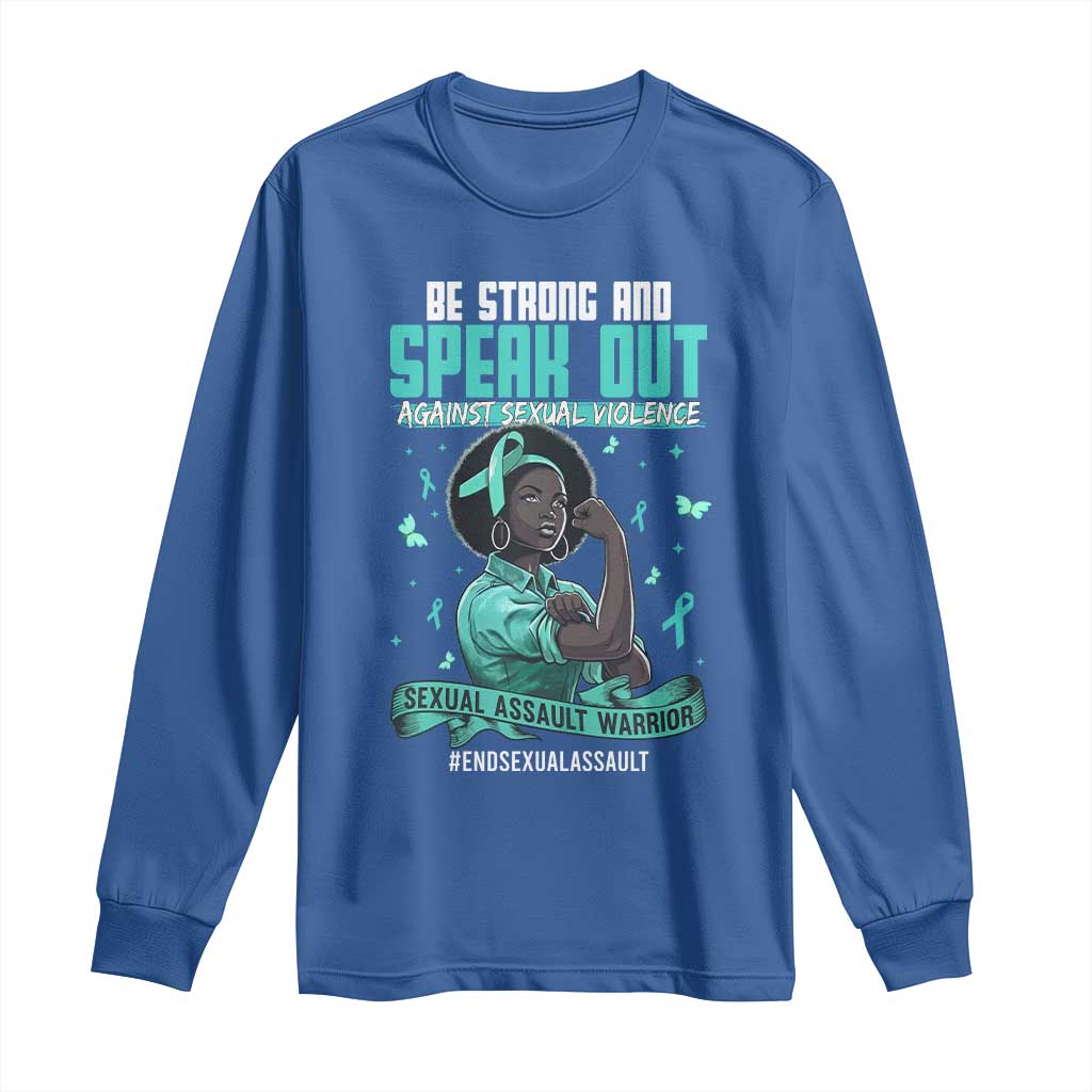 Sexual Assault Awareness Long Sleeve Shirt Support African Women Stop Sexual Abuse Awareness