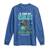 Sexual Assault Awareness Long Sleeve Shirt Support African Women Stop Sexual Abuse Awareness