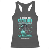 Sexual Assault Awareness Racerback Tank Top Support African Women Stop Sexual Abuse Awareness