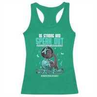 Sexual Assault Awareness Racerback Tank Top Support African Women Stop Sexual Abuse Awareness