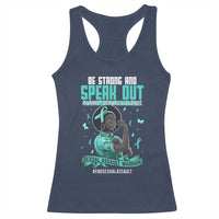 Sexual Assault Awareness Racerback Tank Top Support African Women Stop Sexual Abuse Awareness