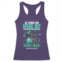 Sexual Assault Awareness Racerback Tank Top Support African Women Stop Sexual Abuse Awareness