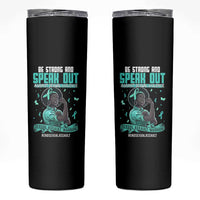 Sexual Assault Awareness Skinny Tumbler Support African Women Stop Sexual Abuse Awareness