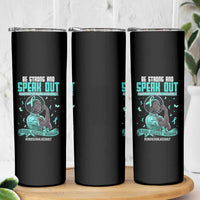 Sexual Assault Awareness Skinny Tumbler Support African Women Stop Sexual Abuse Awareness
