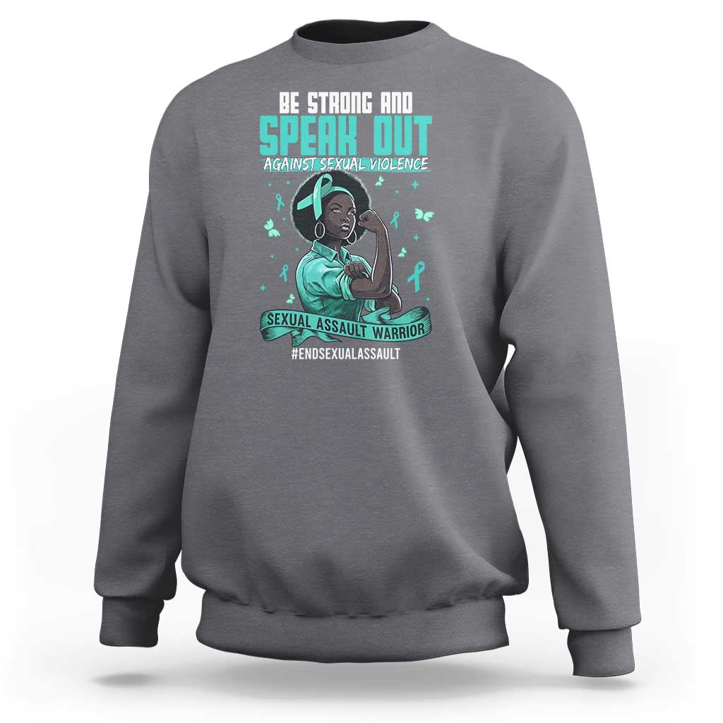 Sexual Assault Awareness Sweatshirt Support African Women Stop Sexual Abuse Awareness