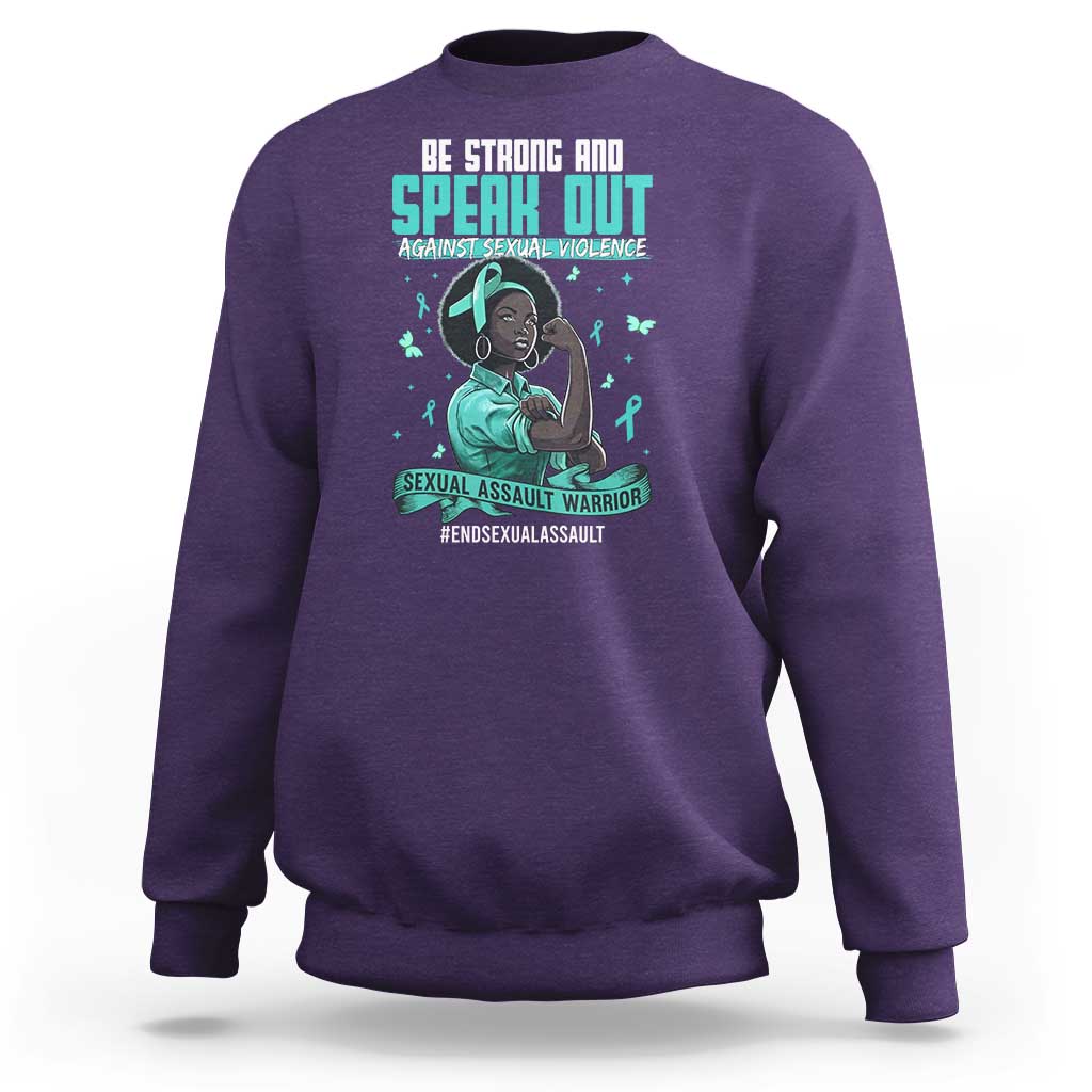 Sexual Assault Awareness Sweatshirt Support African Women Stop Sexual Abuse Awareness