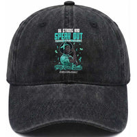 Sexual Assault Awareness Washed Cotton Baseball Cap Support African Women Stop Sexual Abuse Awareness