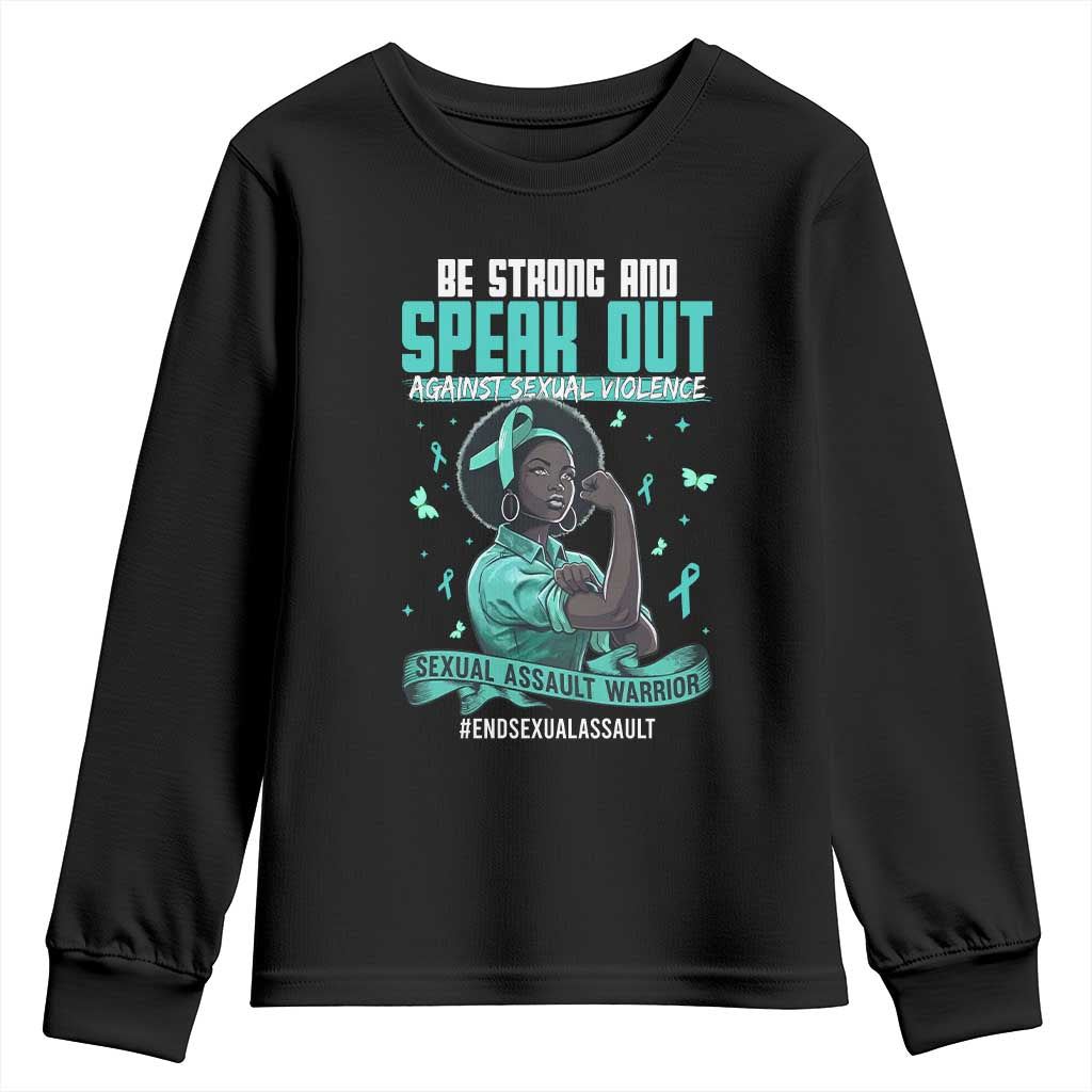Sexual Assault Awareness Youth Sweatshirt Support African Women Stop Sexual Abuse Awareness