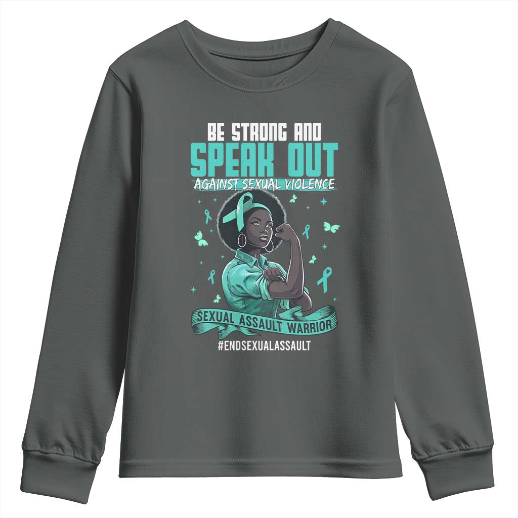 Sexual Assault Awareness Youth Sweatshirt Support African Women Stop Sexual Abuse Awareness